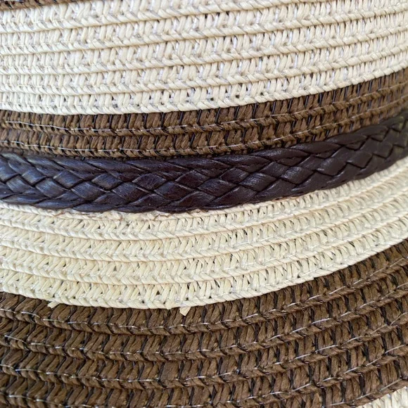 NWOT SUNLILY Striped Brown and Cream Sun Hat, Size: S/M (fits up to 22” head) - Picture 6 of 8